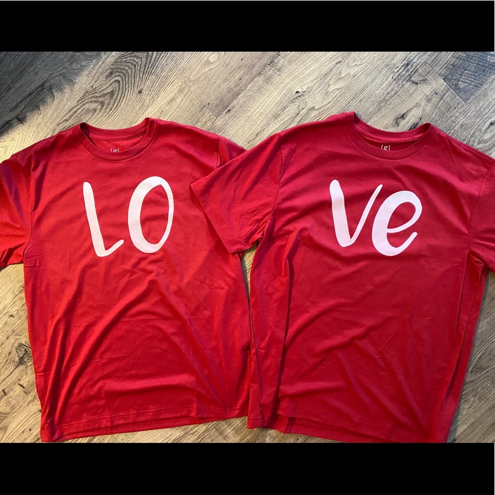 NEW!! PAIR of LOVE Couples T-Shirts ❤️
